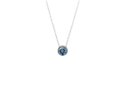 Birthstone Silver Necklace