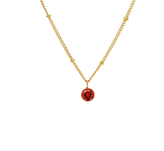 Birthstone Gold Necklace