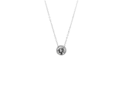 Birthstone Silver Necklace