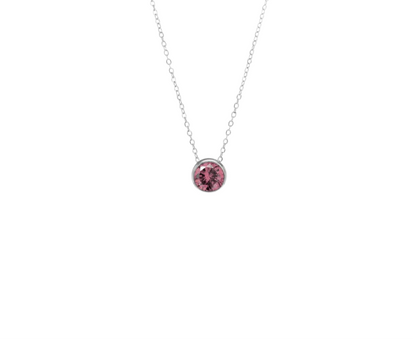 Birthstone Silver Necklace